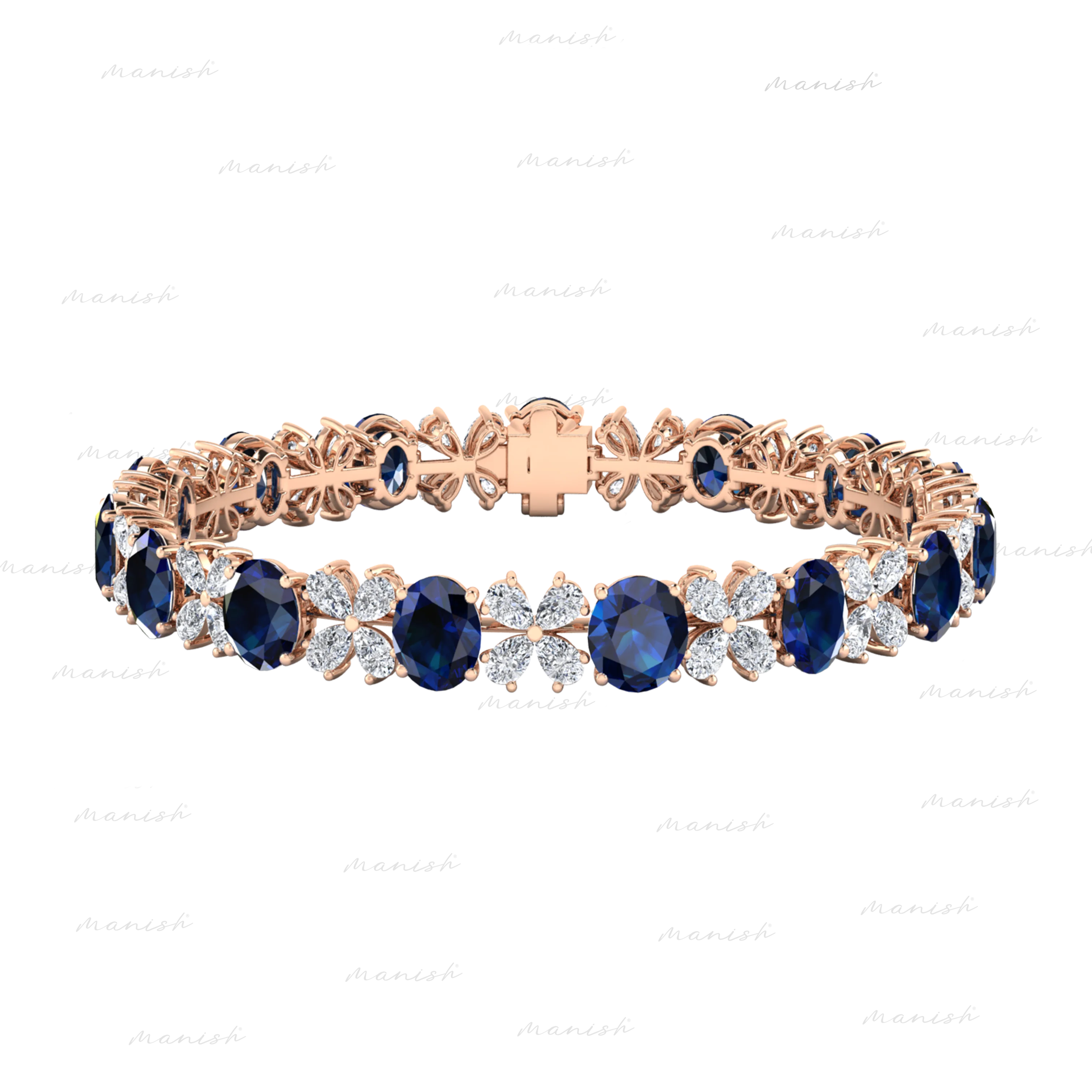 Petyr Diamond and Sapphire Bracelet